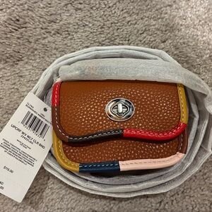 Coachtopia Wavy Wallet w/ Crossbody Strap-Burnished Amber Multicolor